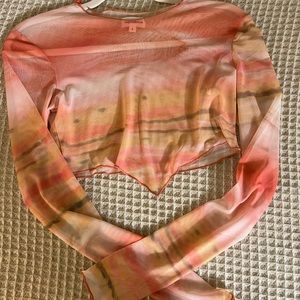 Superdown sheer top (REVOLVE)